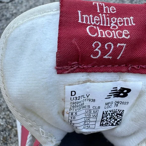 New Balance White & Red Retro-Style Runner Sneakers - Picture 5 of 5